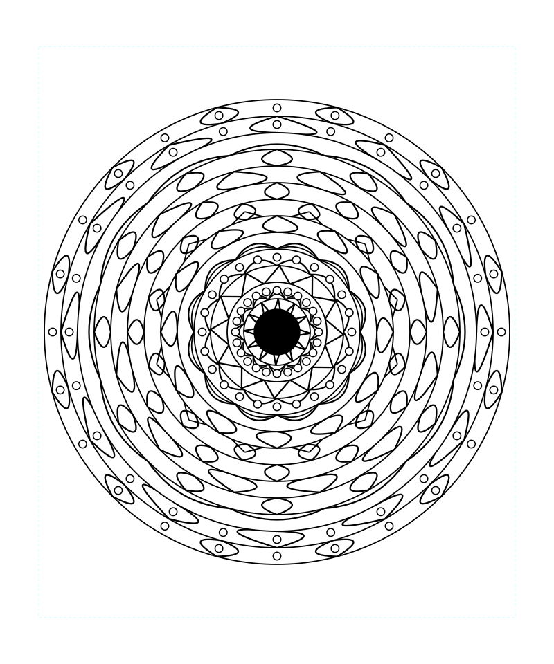Adult Sacred Geometry Mandala Coloring Page For Relaxation