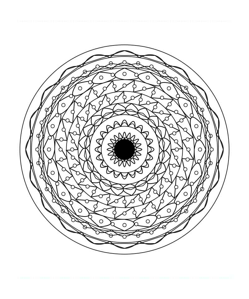 Adult Sacred Geometry Mandala Coloring Page For Stress Relief