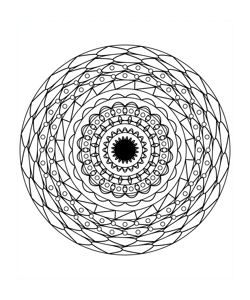 Adult Sacred Geometry Mandala Coloring Page Instant Download