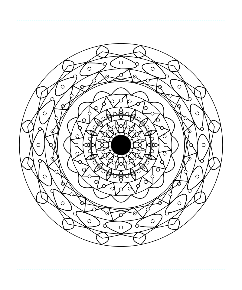 Adult Sacred Geometry Mandala Detailed Coloring Page Svg