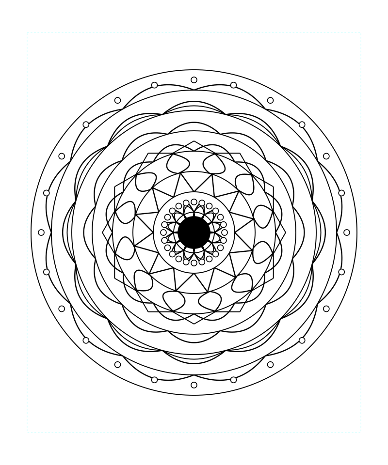 Adult Sacred Geometry Mandala Free Printable Coloring Page