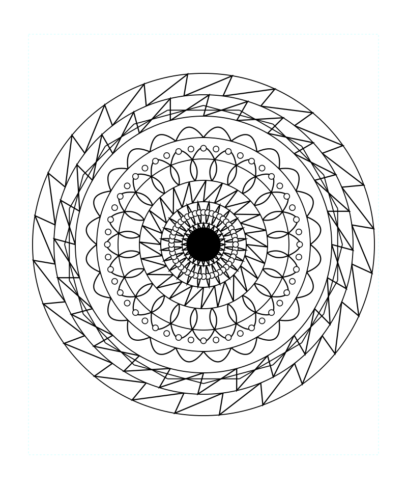 Adult Sacred Geometry Mandala Intricate Coloring Page Printable