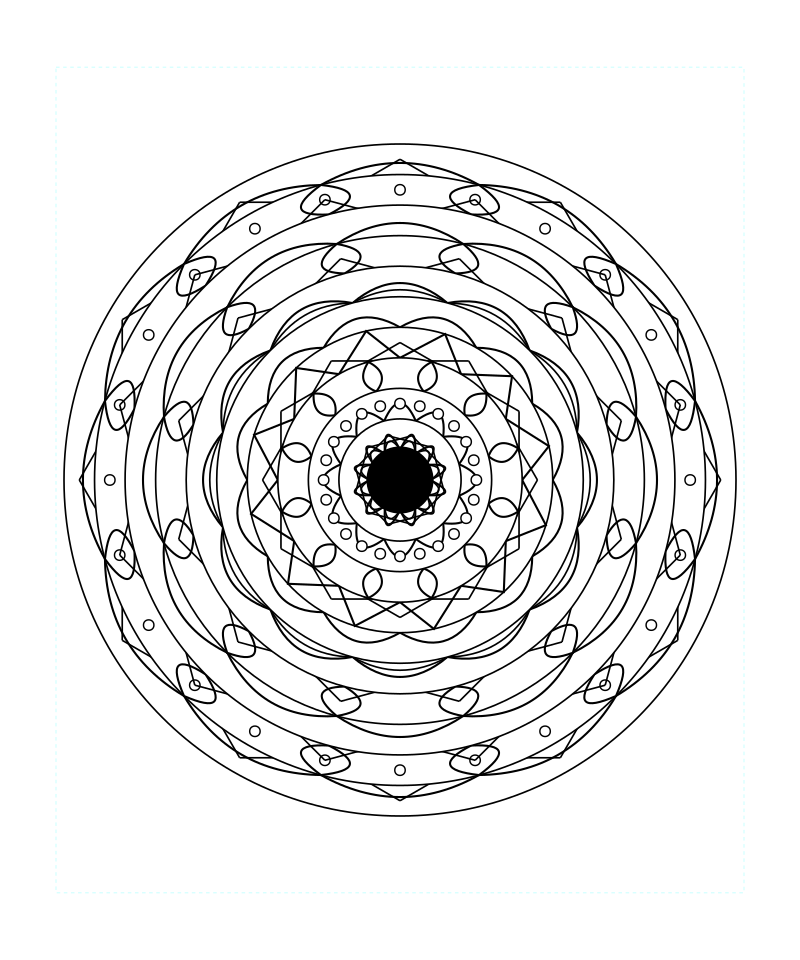 Adult Sacred Geometry Mandala Intricate Coloring Page