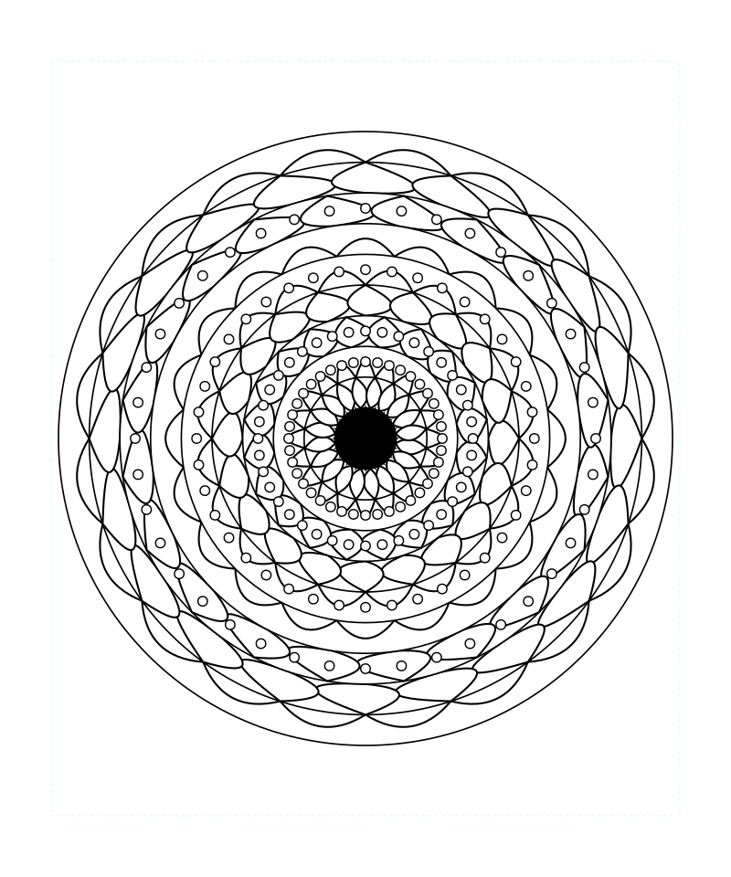 Adult Sacred Geometry Mandala Mindful Coloring Page