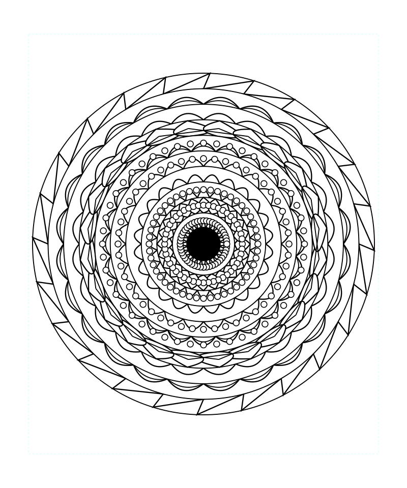 Adult Sacred Geometry Mandala Printable Coloring Sheet