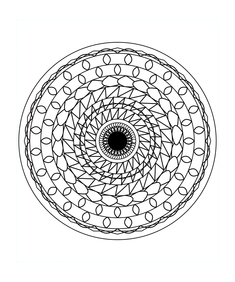 Adult Sacred Geometry Mandala Stress Relief Coloring Page