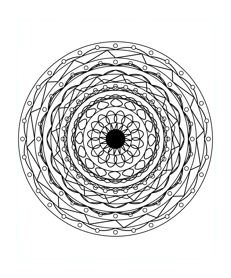 Adult Sacred Geometry Mandala Svg Coloring Page