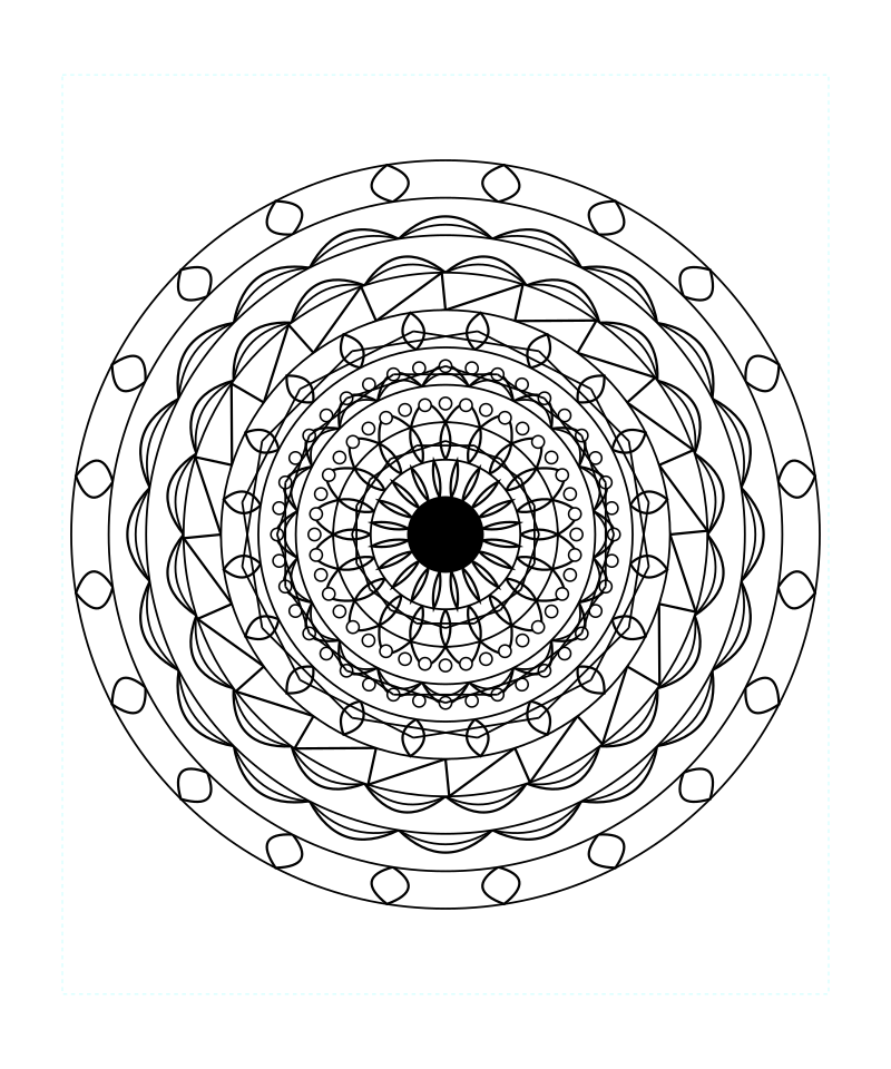 Advanced Sacred Geometry Mandala Coloring Page For Adults