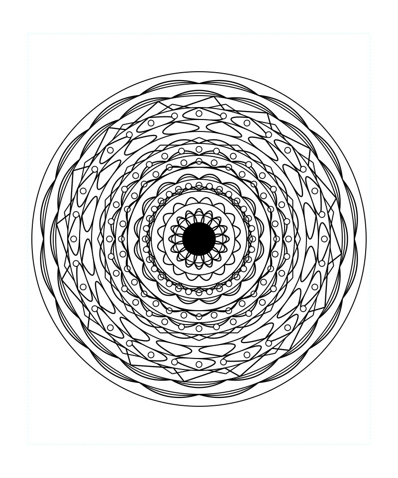 Advanced Sacred Geometry Mandala Coloring Page For Relaxation