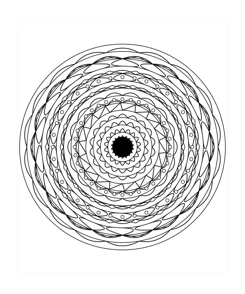 Aura Sacred Geometry Mandala Coloring Page