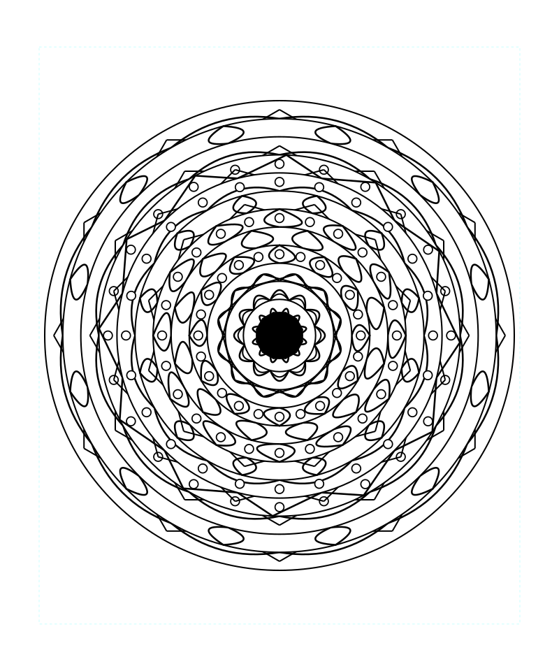 Balance Divine Sacred Geometry Mandala Coloring Page