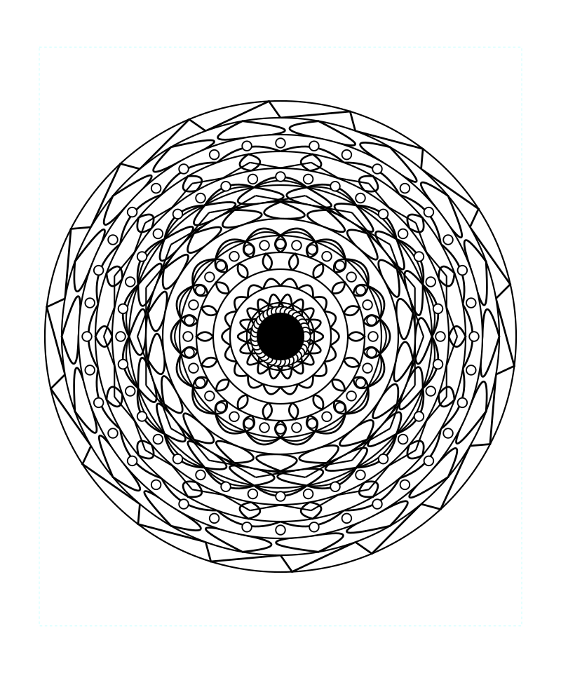 Balance Energy Sacred Geometry Mandala Coloring Page