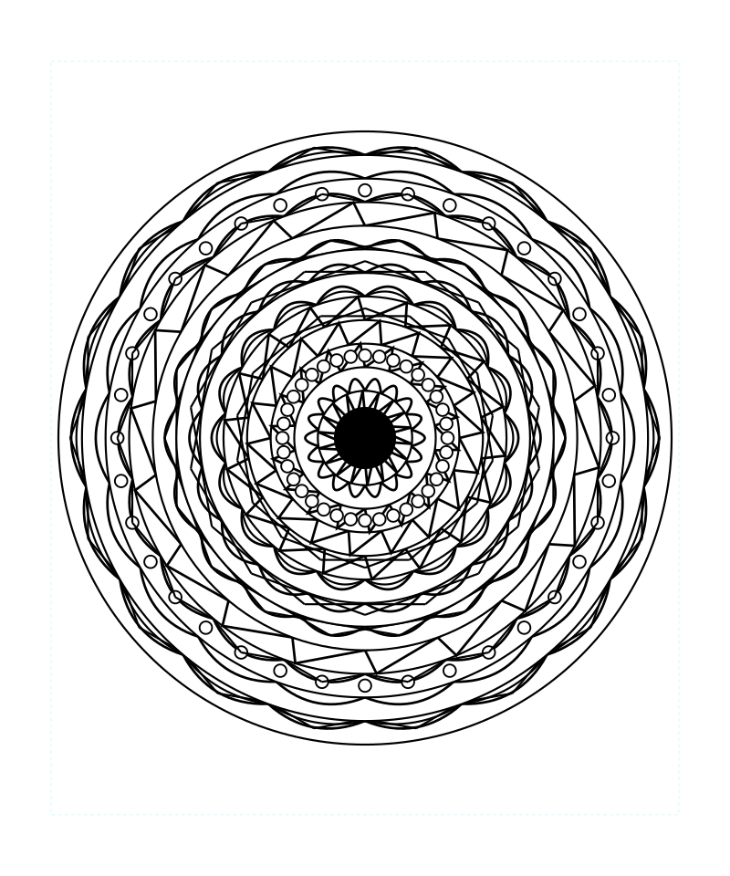 Balance Harmony Sacred Geometry Mandala Coloring Page