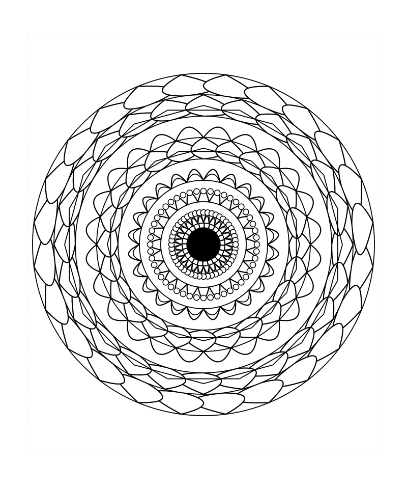 Balance Light Sacred Geometry Mandala Coloring Page