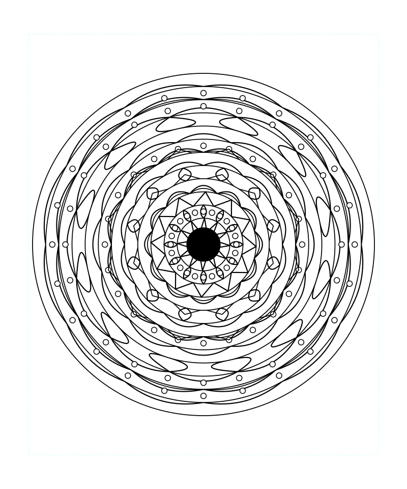 Balance Lotus Sacred Geometry Mandala Coloring Page