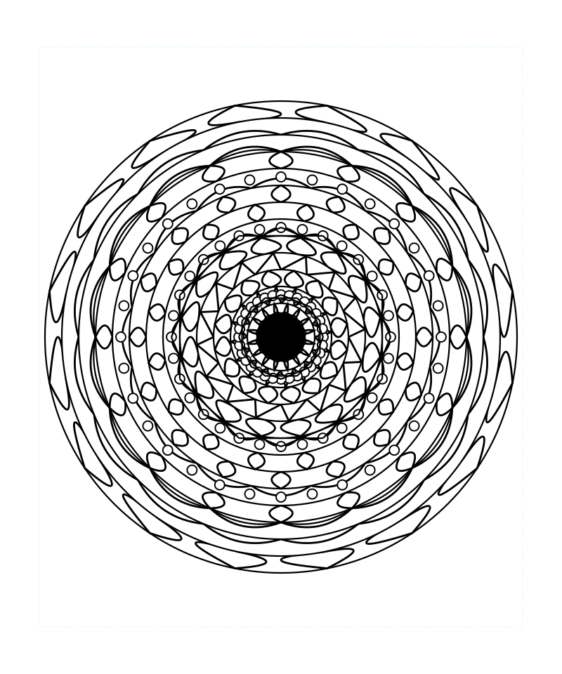 Balance Mystic Sacred Geometry Mandala Coloring Page