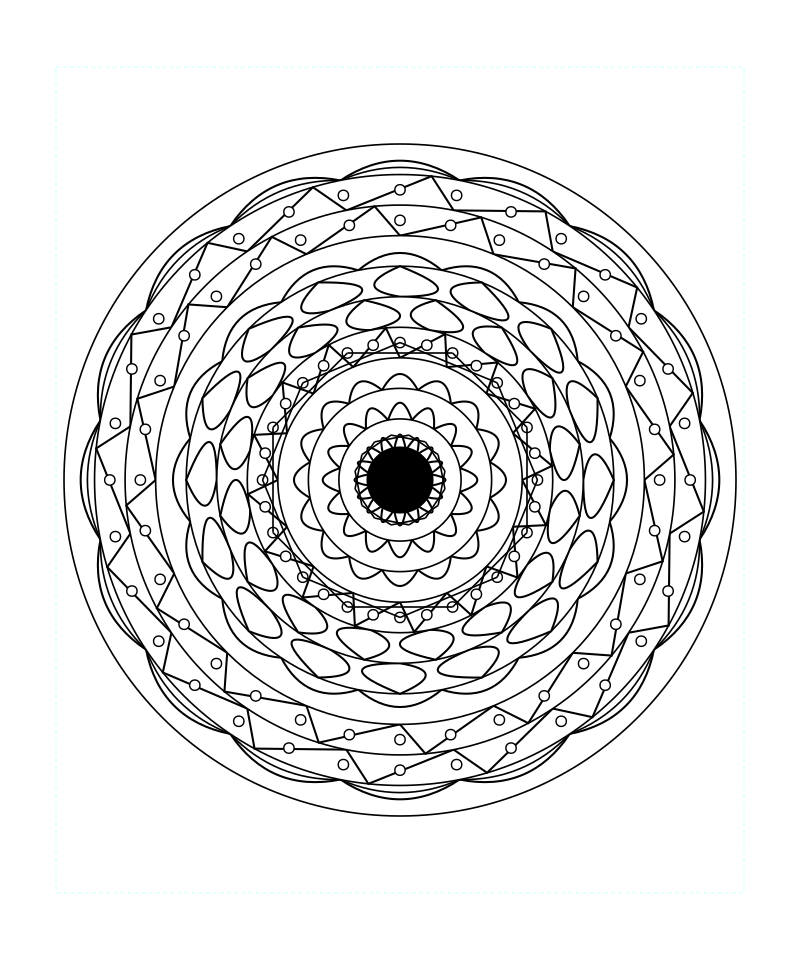 Balance Peace Sacred Geometry Mandala Coloring Page