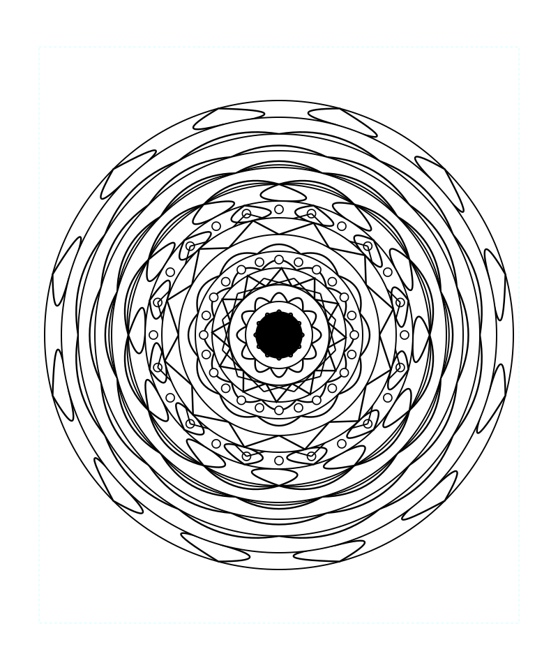 Balance Star Sacred Geometry Mandala Coloring Page