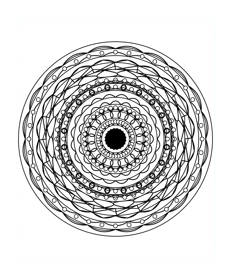 Balance Universe Sacred Geometry Mandala Coloring Page