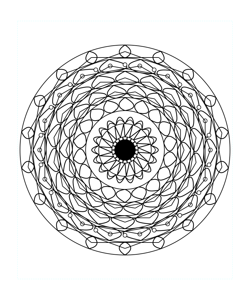 Balance Zen Sacred Geometry Mandala Coloring Page