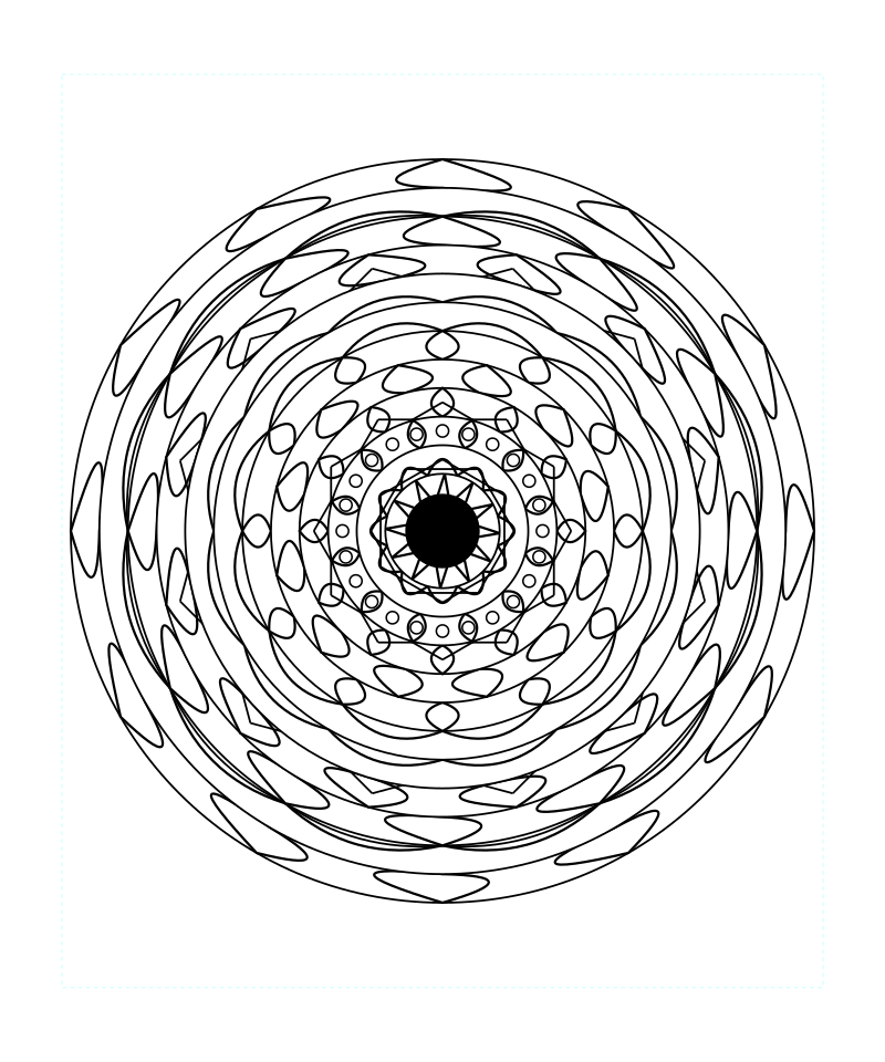 Blossom Sacred Geometry Mandala Coloring Page