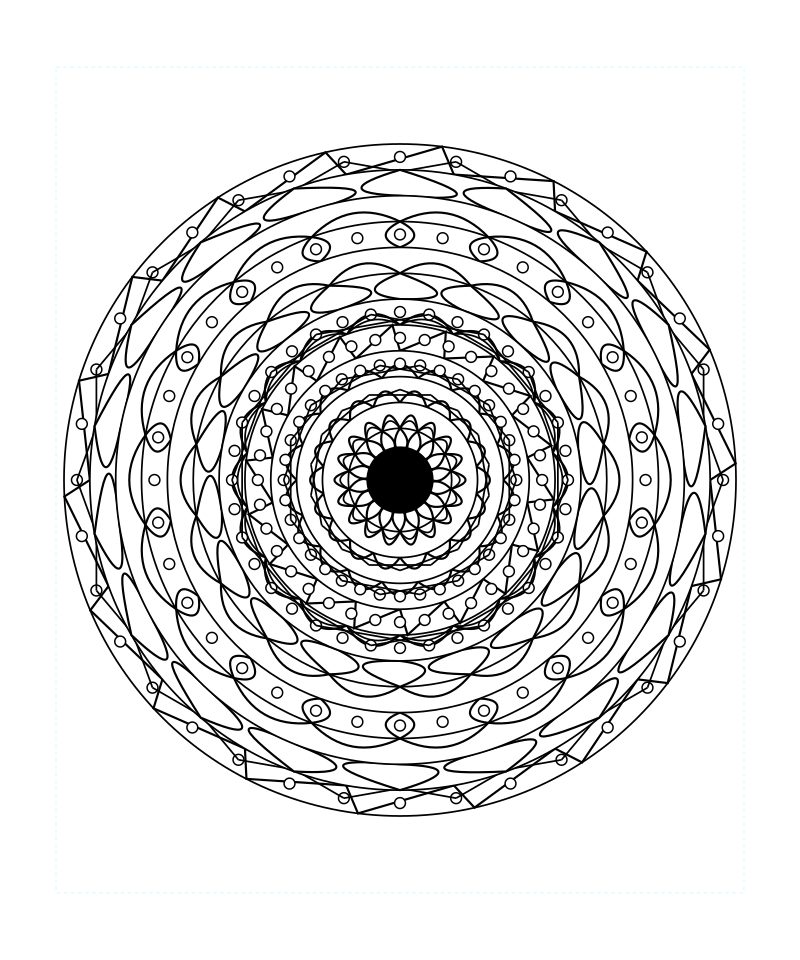 Calming Mandala Geometry Coloring Page Free Svg