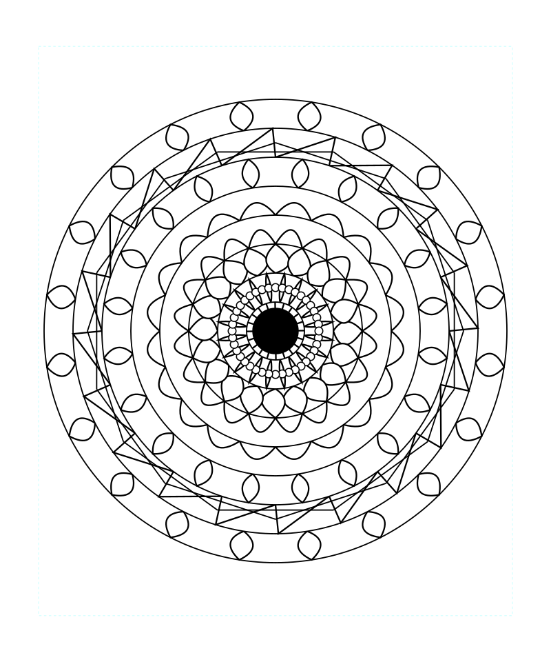Calming Sacred Geometry Mandala Coloring Page For Adults