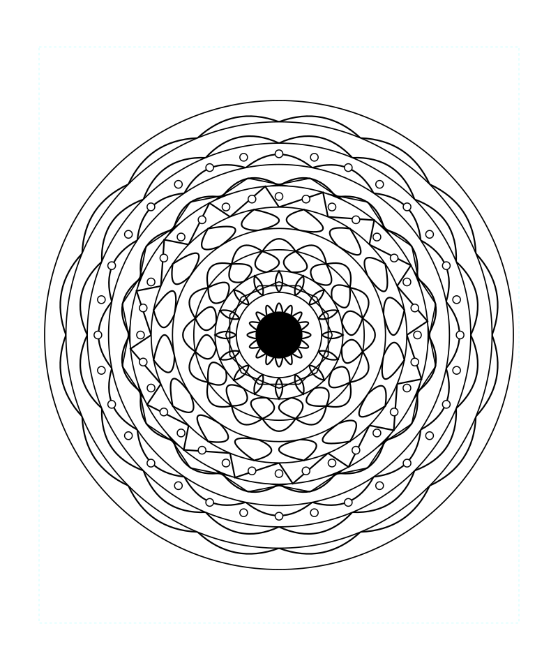 Calming Sacred Geometry Mandala Coloring Page