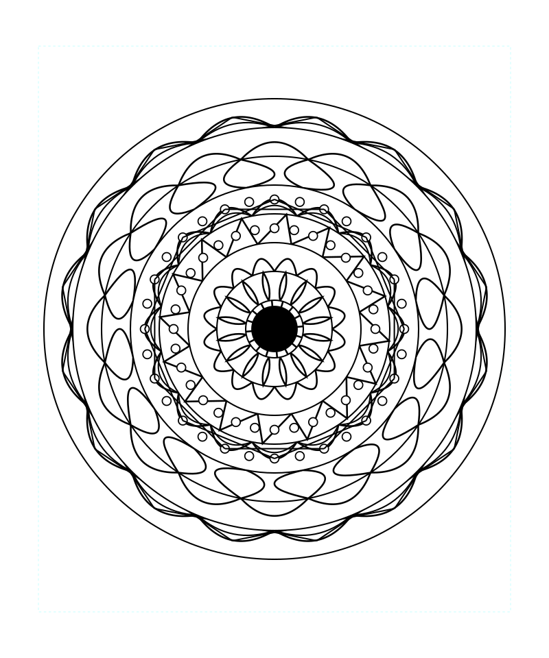 Calming Sacred Geometry Mandala Printable Coloring Page Svg