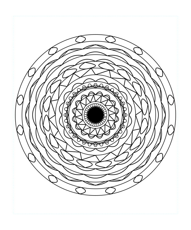 Calming Sacred Geometry Mandala Printable Coloring Page