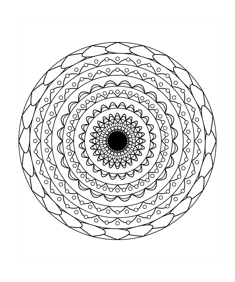 Celestial Flower Sacred Geometry Mandala Coloring Page
