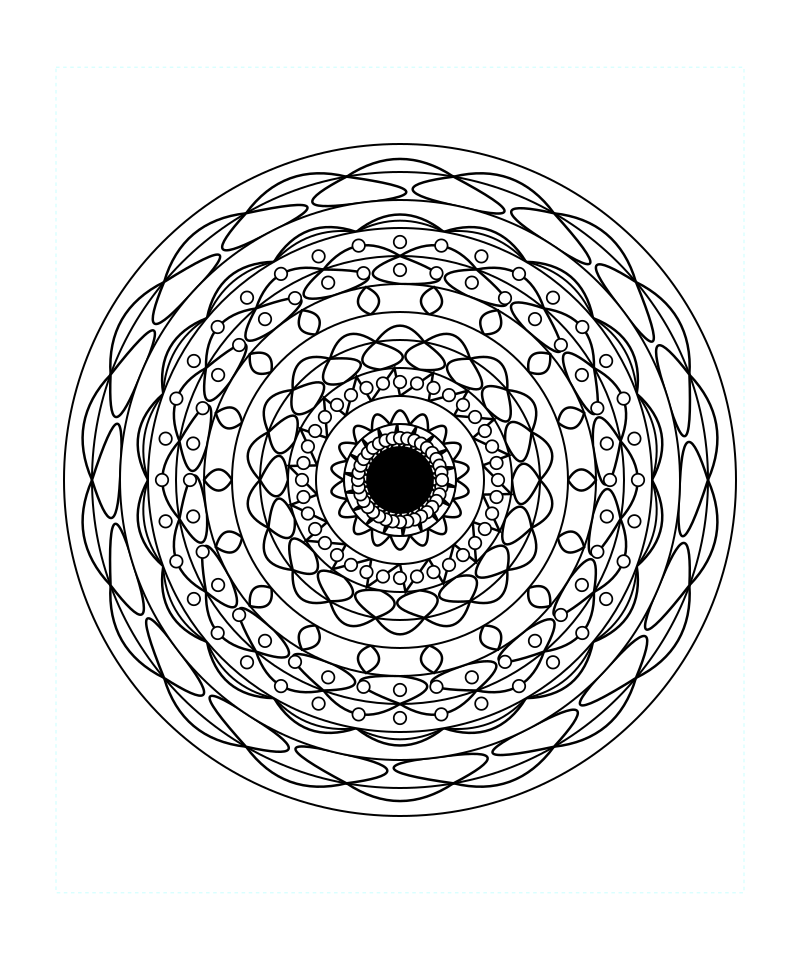 Celestial Sacred Geometry Mandala Coloring Page