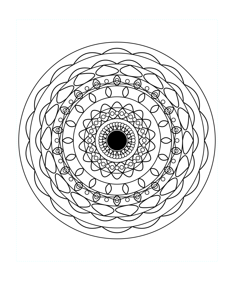 Complex Sacred Geometry Mandala Adult Coloring Page