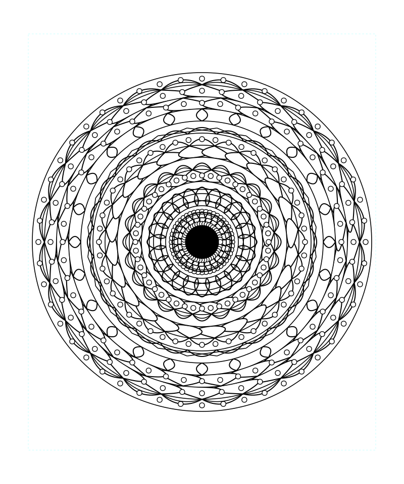 Cosmic Energy Sacred Geometry Mandala Coloring Page