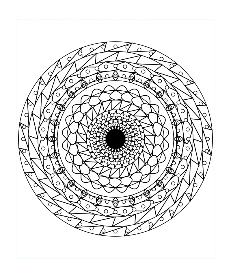Cosmic Geometry Mandala Meditation Coloring Page Download
