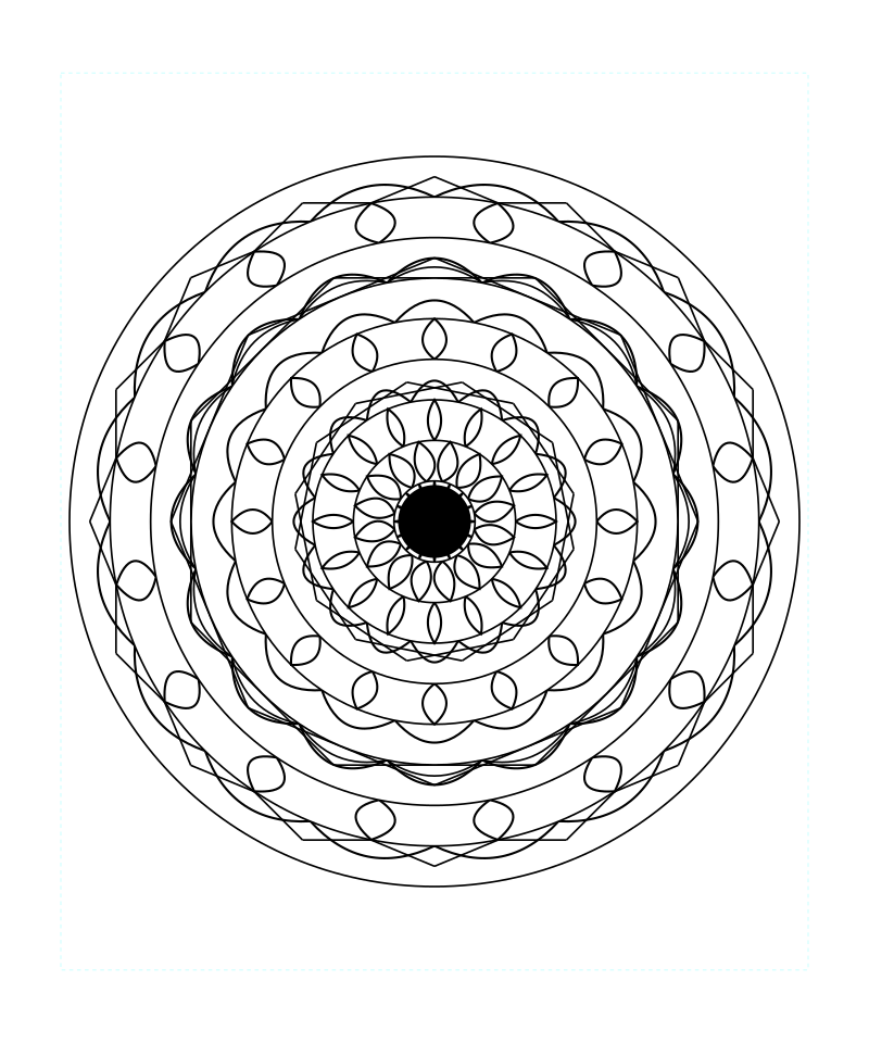 Cosmic Lotus Sacred Geometry Mandala Coloring Page