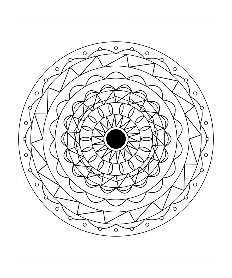 Cosmic Sacred Geometry Mandala Coloring Page Free Printable