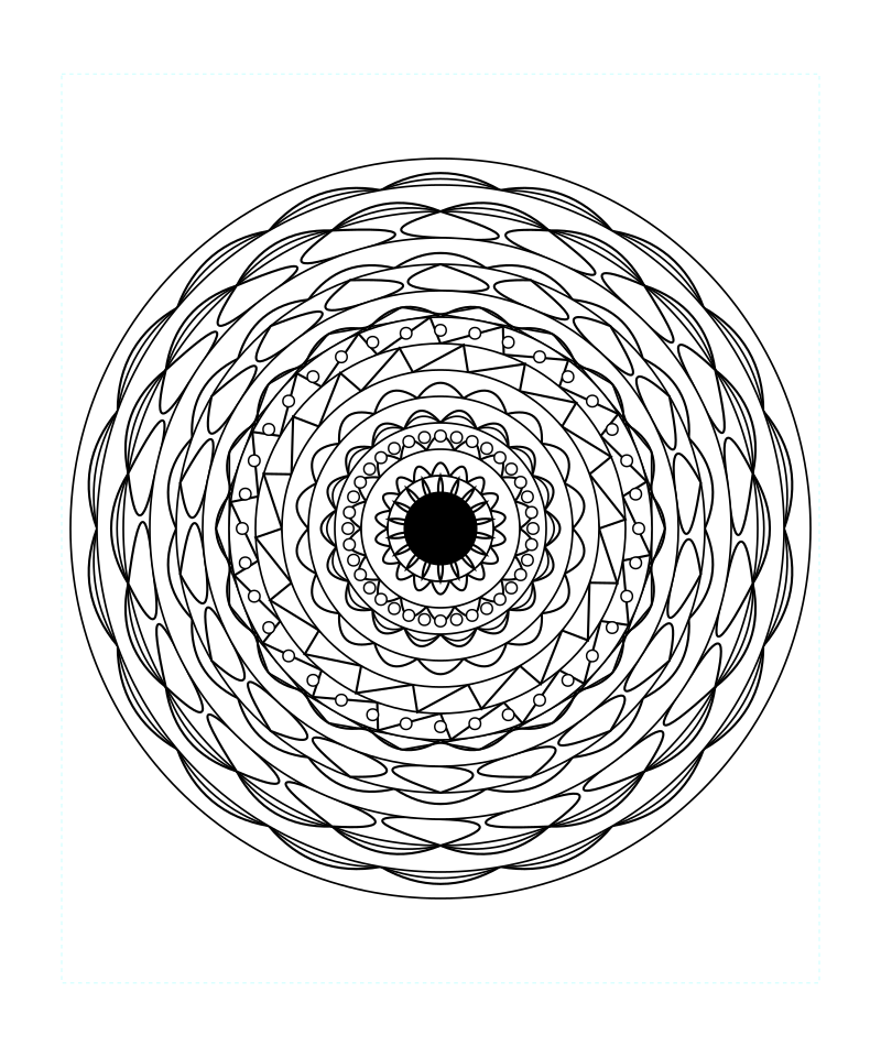 Cosmic Sacred Geometry Mandala Detailed Coloring Page Free Printable