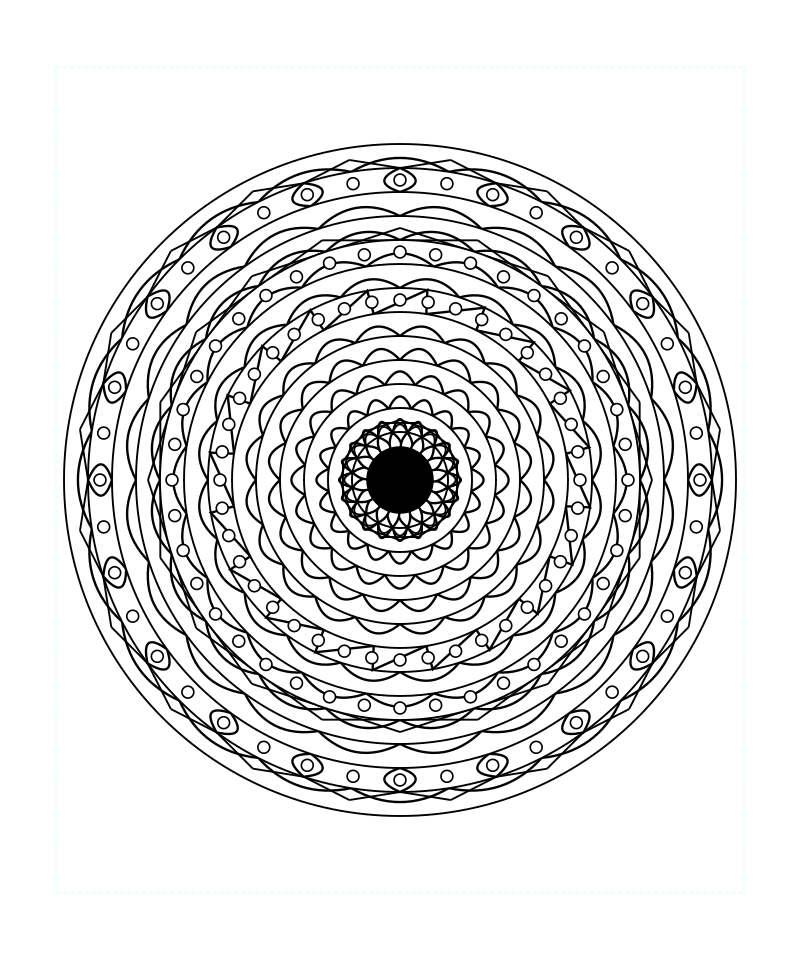 Cosmic Sacred Geometry Mandala Free Printable Coloring Sheet