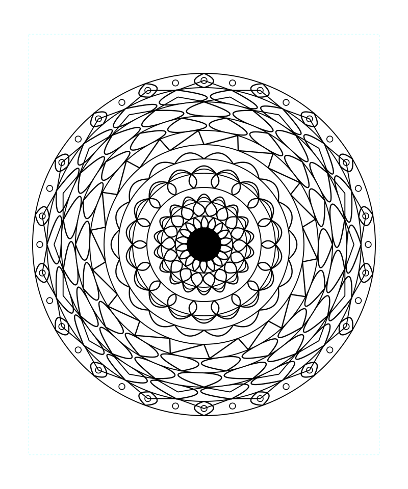 Cosmic Sacred Geometry Mandala Instant Download Coloring Page