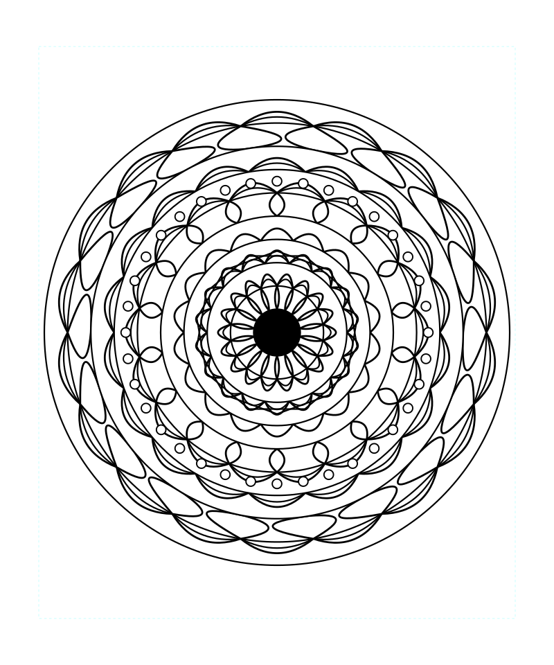 Cosmic Sacred Geometry Mandala Meditation Coloring Page