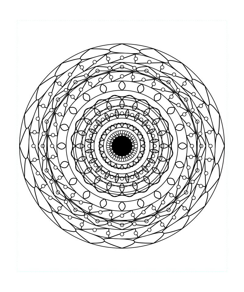 Cosmic Sacred Geometry Mandala Pattern Coloring Page