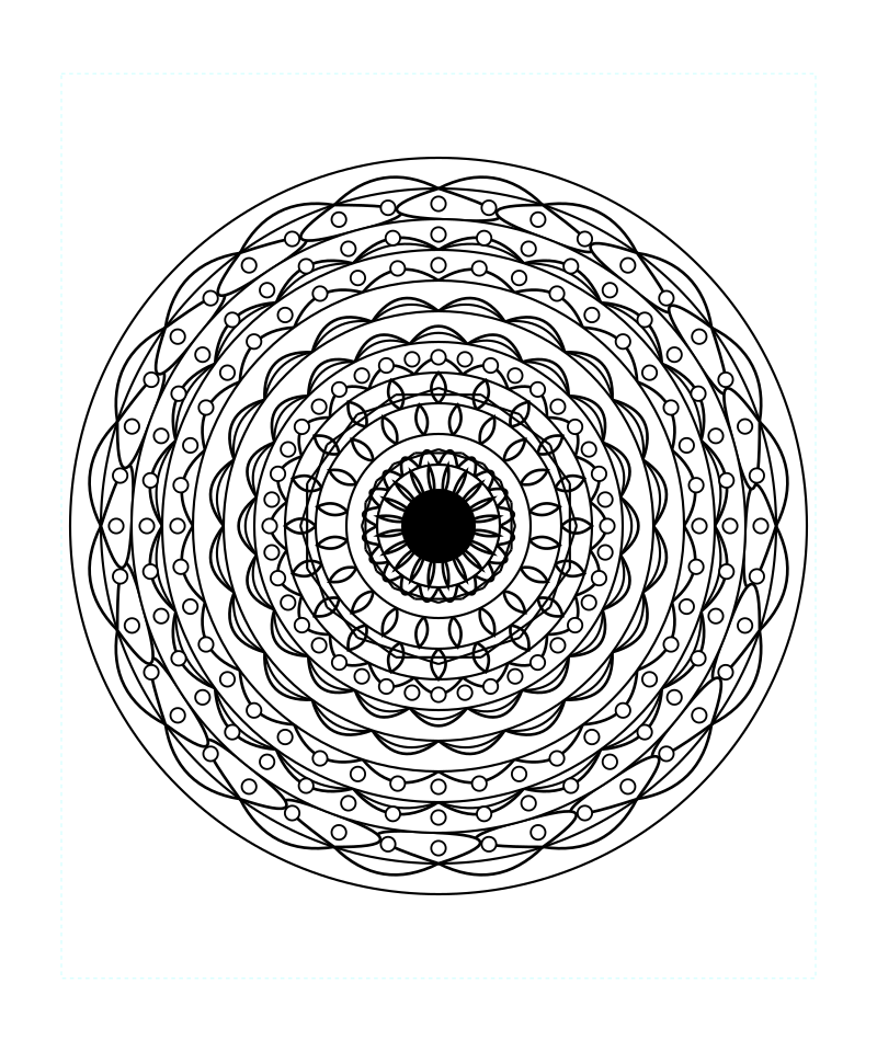 Cosmic Zen Sacred Geometry Mandala Coloring Page