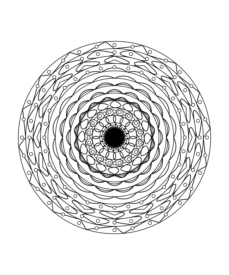 Crystal Sacred Geometry Mandala Coloring Page