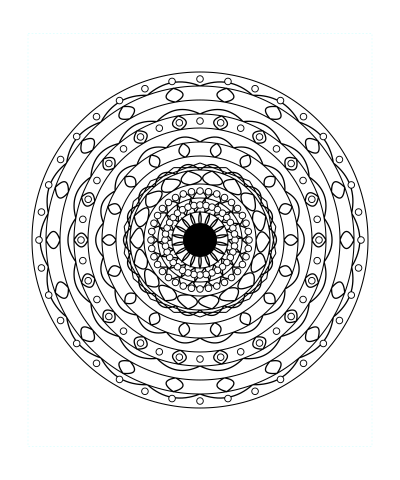 Detailed Sacred Geometry Mandala Coloring Page For Adults Printable