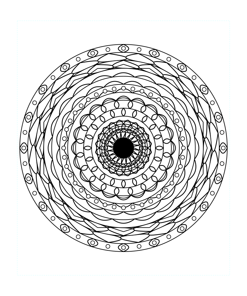 Detailed Sacred Geometry Mandala Coloring Page Printable