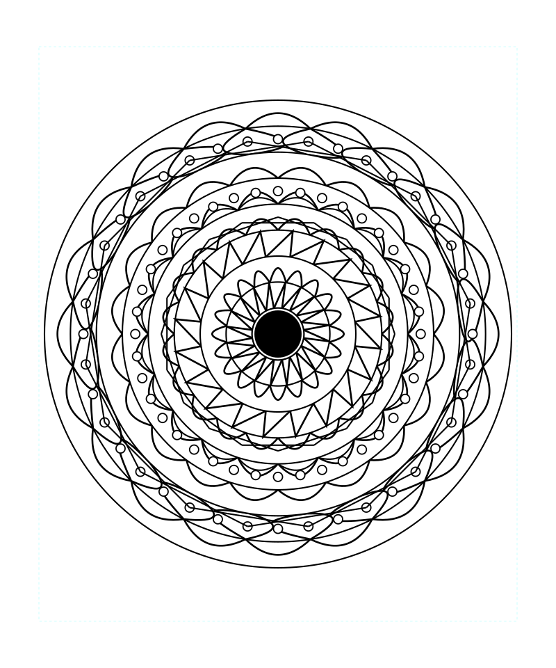 Divine Pattern Sacred Geometry Mandala Coloring Page