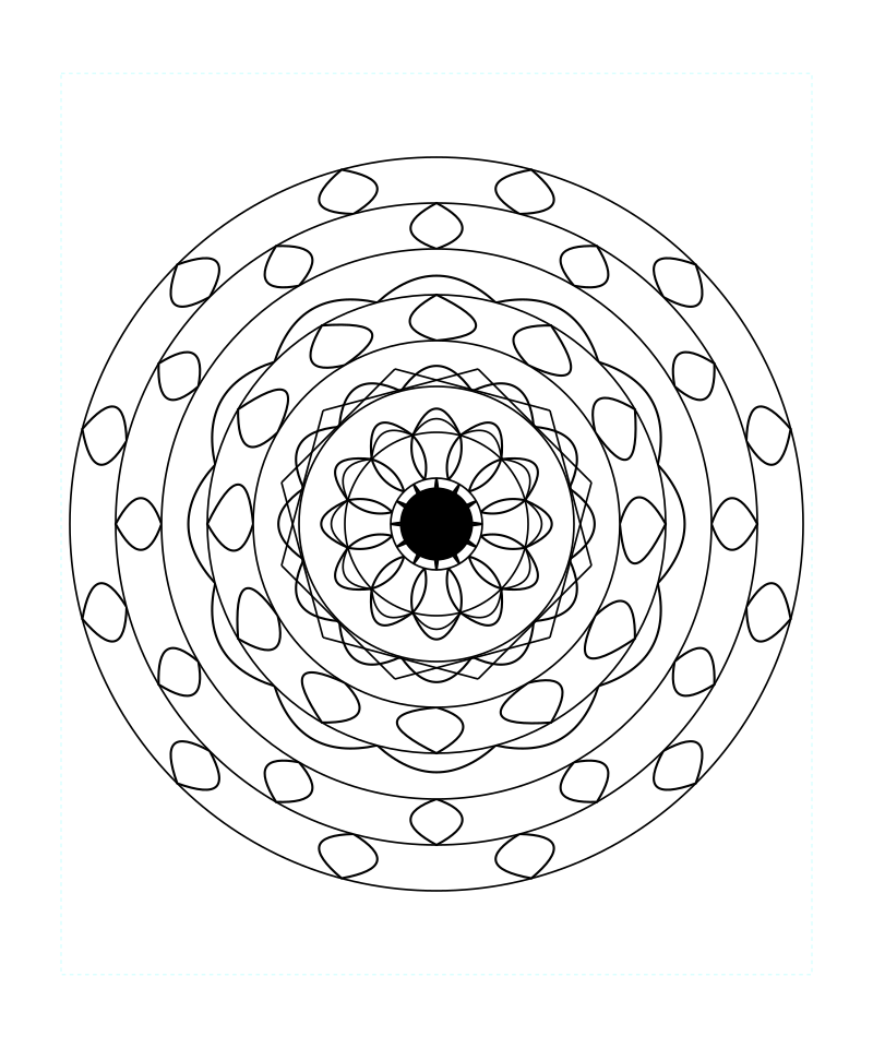 Divine Sacred Geometry Mandala Coloring Page