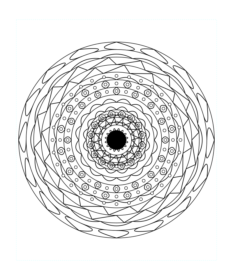 Elegant Sacred Geometry Mandala Coloring Page