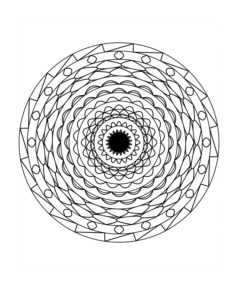 Eternal Sacred Geometry Mandala Coloring Page